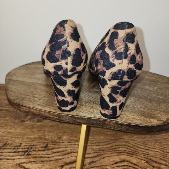 Round Toe Leopard Print Block Heels by Didifu-Size 9.5 - Picture 6 of 9
